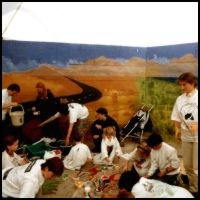 Mural painting.